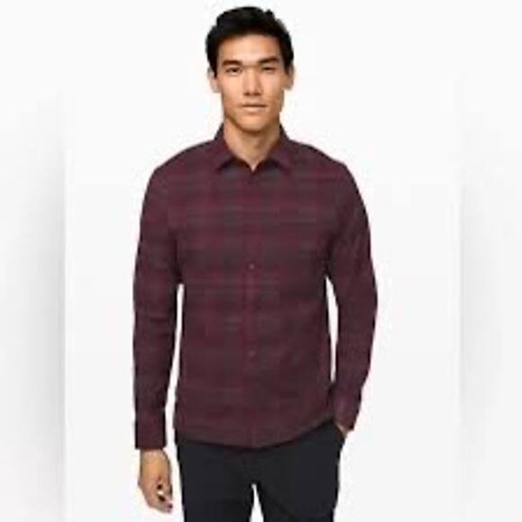 Lululemon Other - Lululemon Athletica Masons Peak Flannel Button Up Shirt Mens Size M Casual Work